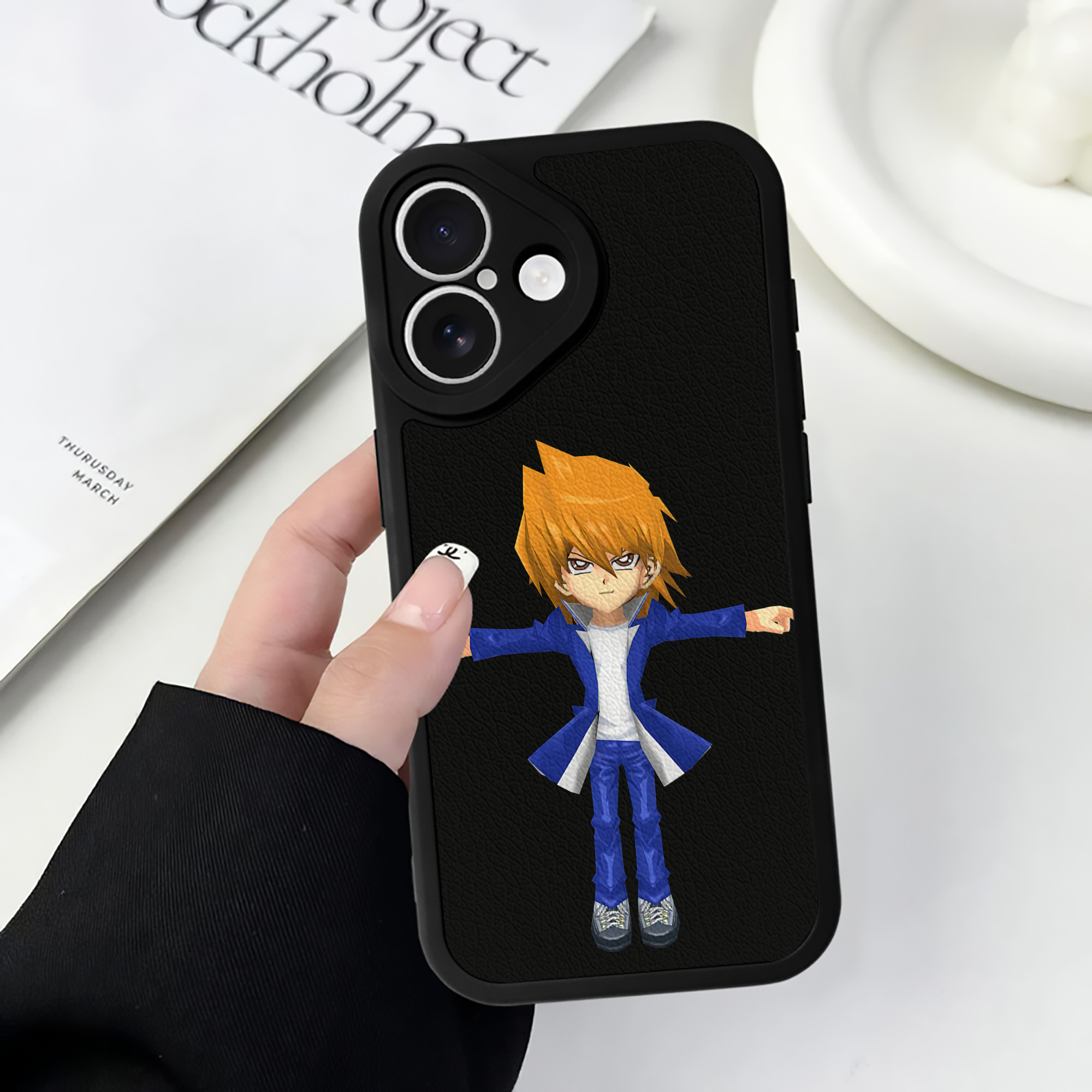 遊☆戯☆王 Yu-Gi-Oh! 【iPhone 16シリーズ対応】シリコンスマホケース（レザー調） 材質：シリコン